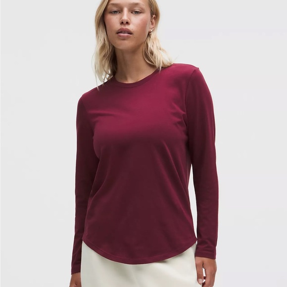 lululemon athletica Tops - Lululemon Women’s Love Long-Sleeve Shirt Burgundy Small